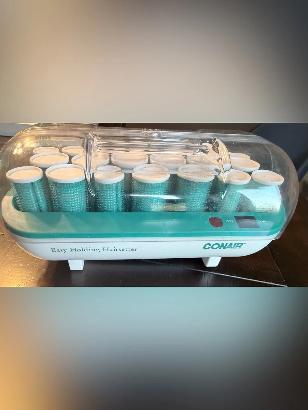 Conair Easy Holding Hairsetter Hot 20-Grip Rollers Curlers in Teal